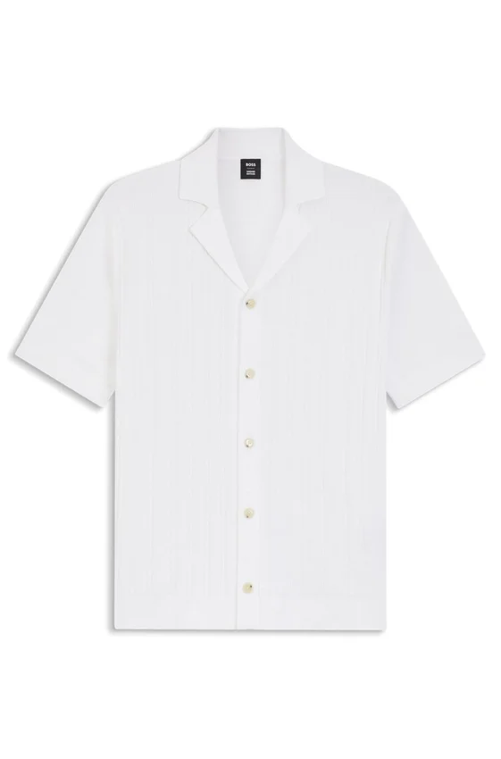 BOSS Selected by Shohei Ohtani shirt in structured cotton BOSS Selected by Shohei Ohtani shirt in structured cotton