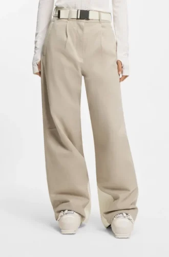 BOSS Ski water-repellent trousers with herringbone weave