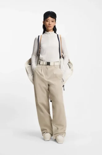BOSS Ski water-repellent trousers with herringbone weave