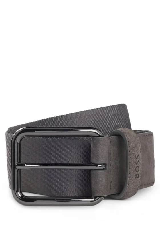 BOSS x ASTON MARTIN belt in nubuck leather with webbing BOSS x ASTON MARTIN belt in nubuck leather with webbing