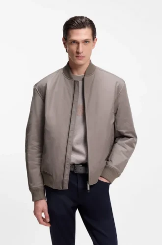 BOSS x ASTON MARTIN bomber jacket in water-repellent twill