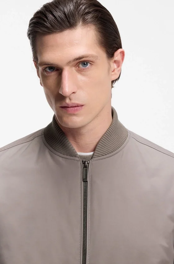 BOSS x ASTON MARTIN bomber jacket in water-repellent twill BOSS x ASTON MARTIN bomber jacket in water-repellent twill
