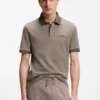 BOSS x ASTON MARTIN polo shirt in wool-cotton piqué BOSS x ASTON MARTIN polo shirt in wool-cotton piqué