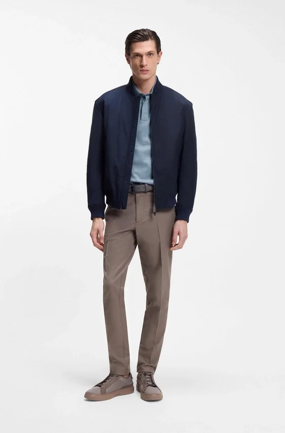 BOSS x ASTON MARTIN polo shirt in wool-cotton piqué BOSS x ASTON MARTIN polo shirt in wool-cotton piqué