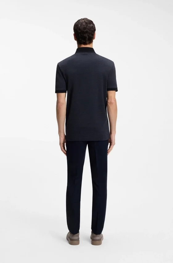 BOSS x ASTON MARTIN polo shirt in wool-cotton piqué BOSS x ASTON MARTIN polo shirt in wool-cotton piqué
