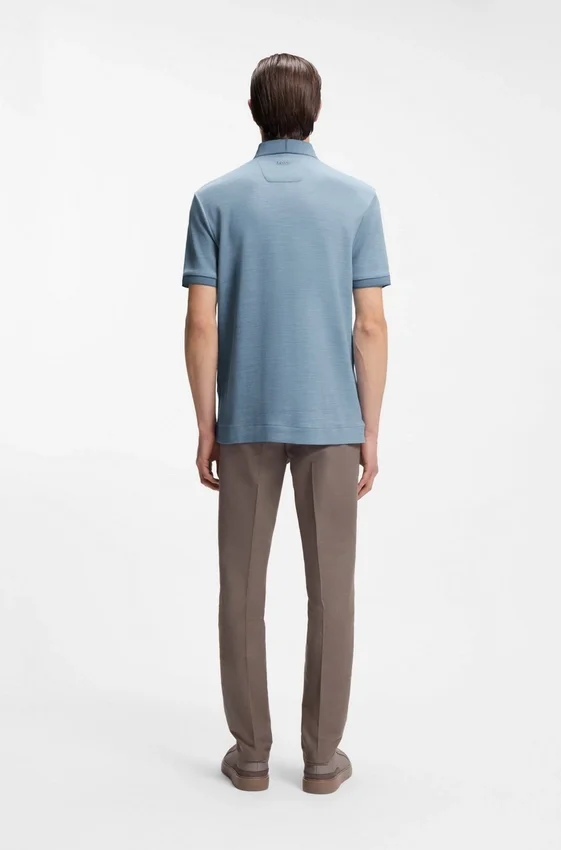 BOSS x ASTON MARTIN polo shirt in wool-cotton piqué BOSS x ASTON MARTIN polo shirt in wool-cotton piqué