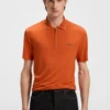 BOSS x ASTON MARTIN polo shirt with nubuck logo