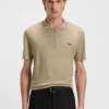 BOSS x ASTON MARTIN polo shirt with nubuck logo