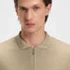 BOSS x ASTON MARTIN polo shirt with nubuck logo