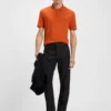 BOSS x ASTON MARTIN polo shirt with nubuck logo