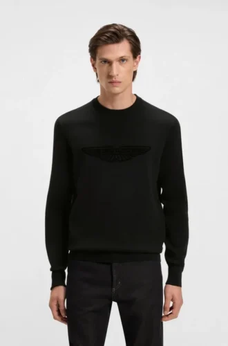 BOSS x ASTON MARTIN sweater with embroidered logo