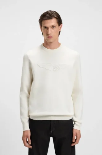 BOSS x ASTON MARTIN sweater with embroidered logo