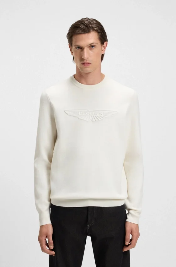 BOSS x ASTON MARTIN sweater with embroidered logo BOSS x ASTON MARTIN sweater with embroidered logo
