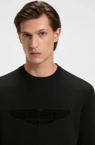 BOSS x ASTON MARTIN sweater with embroidered logo