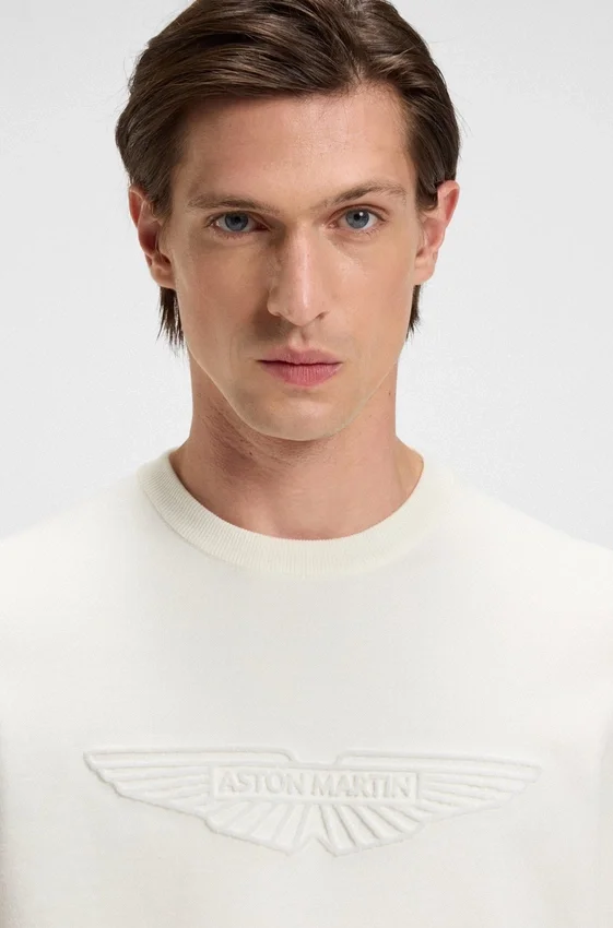 BOSS x ASTON MARTIN sweater with embroidered logo BOSS x ASTON MARTIN sweater with embroidered logo