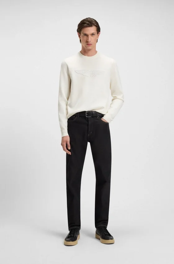 BOSS x ASTON MARTIN sweater with embroidered logo BOSS x ASTON MARTIN sweater with embroidered logo