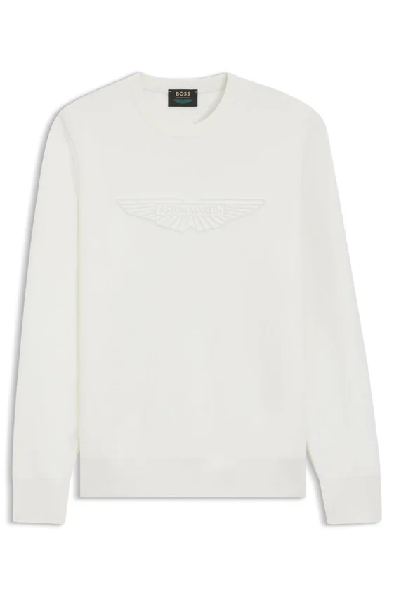 BOSS x ASTON MARTIN sweater with embroidered logo BOSS x ASTON MARTIN sweater with embroidered logo