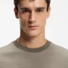BOSS x ASTON MARTIN T-shirt in wool-cotton jacquard BOSS x ASTON MARTIN T-shirt in wool-cotton jacquard