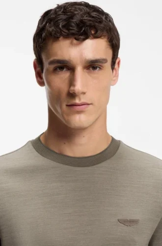 BOSS x ASTON MARTIN T-shirt in wool-cotton jacquard