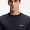 BOSS x ASTON MARTIN T-shirt in wool-cotton jacquard BOSS x ASTON MARTIN T-shirt in wool-cotton jacquard