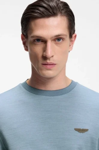 BOSS x ASTON MARTIN T-shirt in wool-cotton jacquard