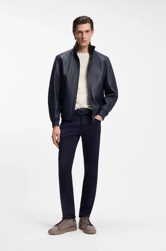 BOSS x ASTON MARTIN T-shirt in wool-cotton jacquard BOSS x ASTON MARTIN T-shirt in wool-cotton jacquard