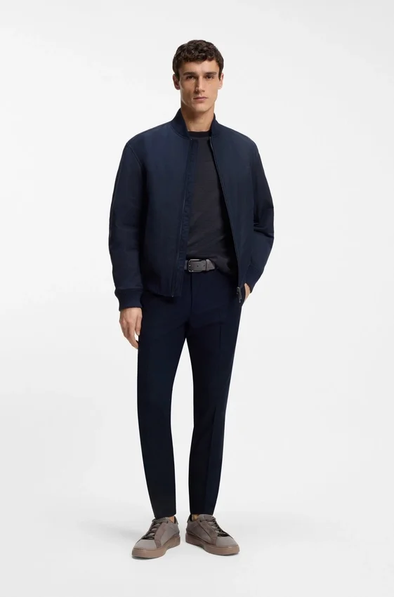 BOSS x ASTON MARTIN T-shirt in wool-cotton jacquard BOSS x ASTON MARTIN T-shirt in wool-cotton jacquard