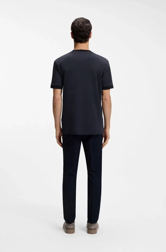 BOSS x ASTON MARTIN T-shirt in wool-cotton jacquard BOSS x ASTON MARTIN T-shirt in wool-cotton jacquard