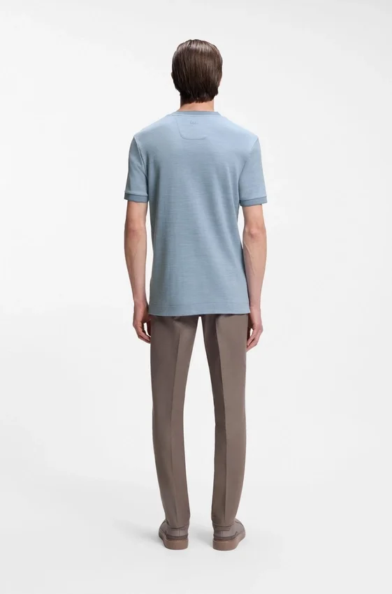 BOSS x ASTON MARTIN T-shirt in wool-cotton jacquard BOSS x ASTON MARTIN T-shirt in wool-cotton jacquard