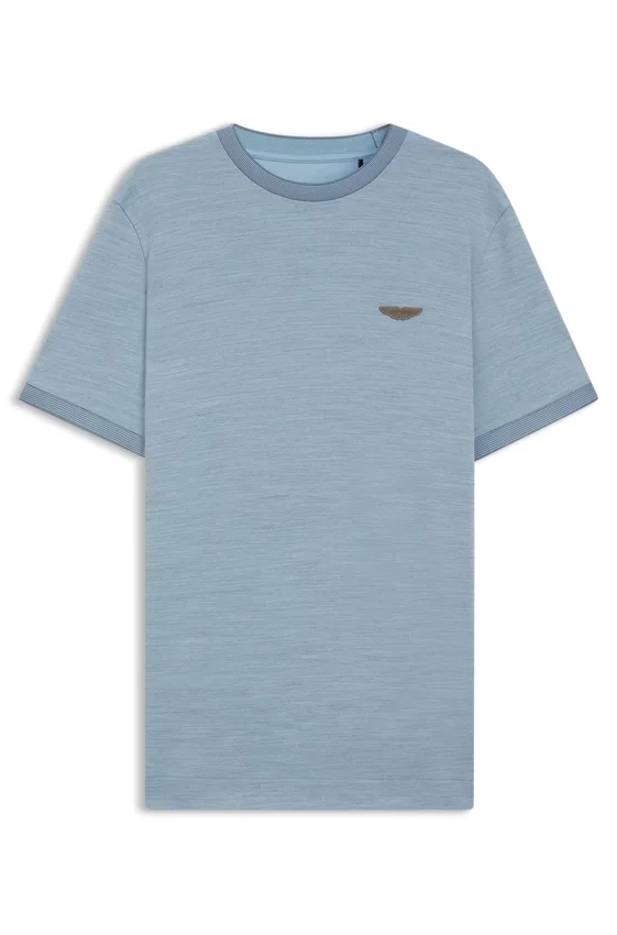 BOSS x ASTON MARTIN T-shirt in wool-cotton jacquard BOSS x ASTON MARTIN T-shirt in wool-cotton jacquard