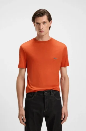 BOSS x ASTON MARTIN T-shirt with nubuck logo