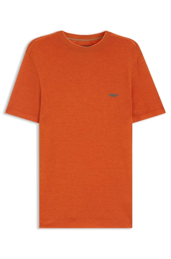 BOSS x ASTON MARTIN T-shirt with nubuck logo BOSS x ASTON MARTIN T-shirt with nubuck logo