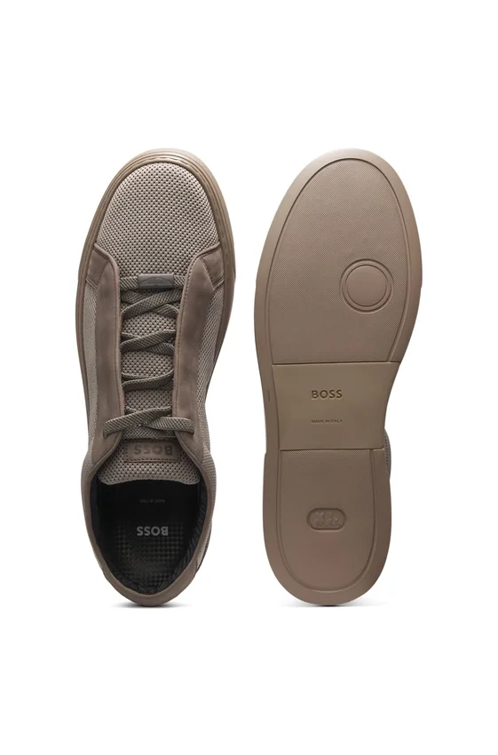 BOSS x ASTON MARTIN trainers with leather trims BOSS x ASTON MARTIN trainers with leather trims