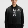 BOSS x DALLAS COWBOYS bomber jacket with helmet graphic