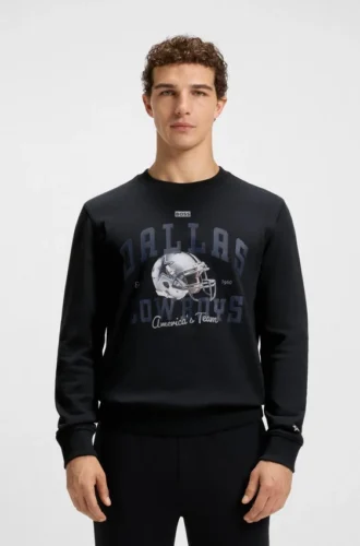 BOSS x DALLAS COWBOYS sweatshirt with helmet graphic