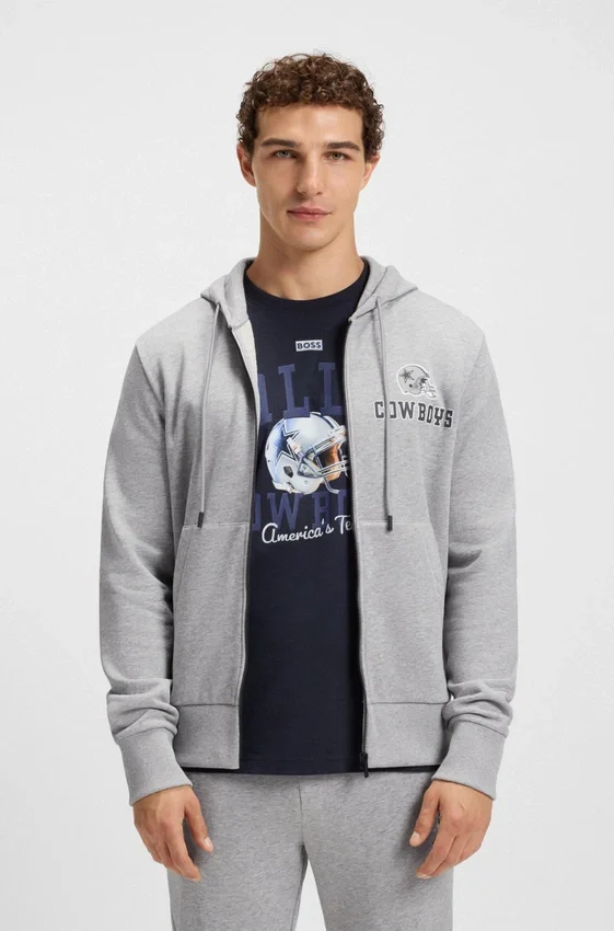 BOSS x DALLAS COWBOYS zip-up hoodie with alternative logo BOSS x DALLAS COWBOYS zip-up hoodie with alternative logo