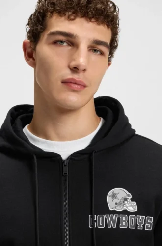 BOSS x DALLAS COWBOYS zip-up hoodie with alternative logo