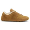 BOSS x Steiff fur-trim trainers in suede