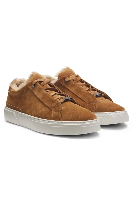 BOSS x Steiff Gary mohair-lined trainers in suede BOSS x Steiff Gary mohair-lined trainers in suede