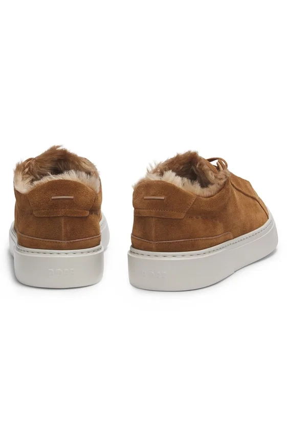 BOSS x Steiff Gary mohair-lined trainers in suede BOSS x Steiff Gary mohair-lined trainers in suede