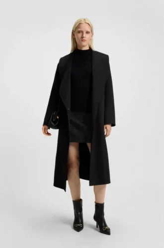 Bouclé mini skirt with chain tape