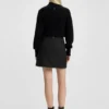 Bouclé mini skirt with chain tape