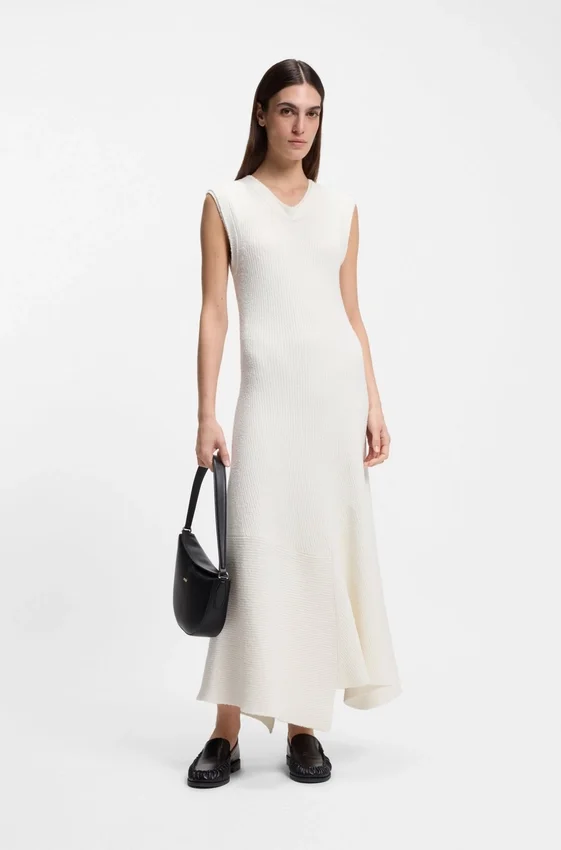 Bouclé-yarn dress in a slim fit Bouclé-yarn dress in a slim fit