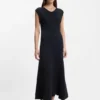 Bouclé-yarn dress in a slim fit