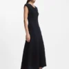 Bouclé-yarn dress in a slim fit