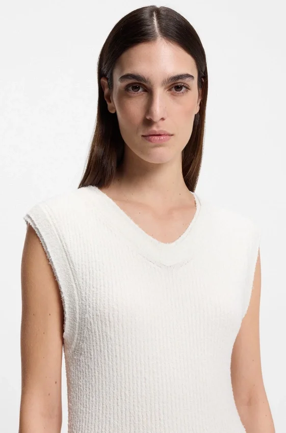 Bouclé-yarn dress in a slim fit Bouclé-yarn dress in a slim fit