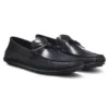 Bow-trim driver moccasins in leather