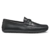 Bow-trim driver moccasins in leather