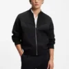 Broderie-stripe jacket in a cotton blend