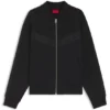 Broderie-stripe jacket in a cotton blend